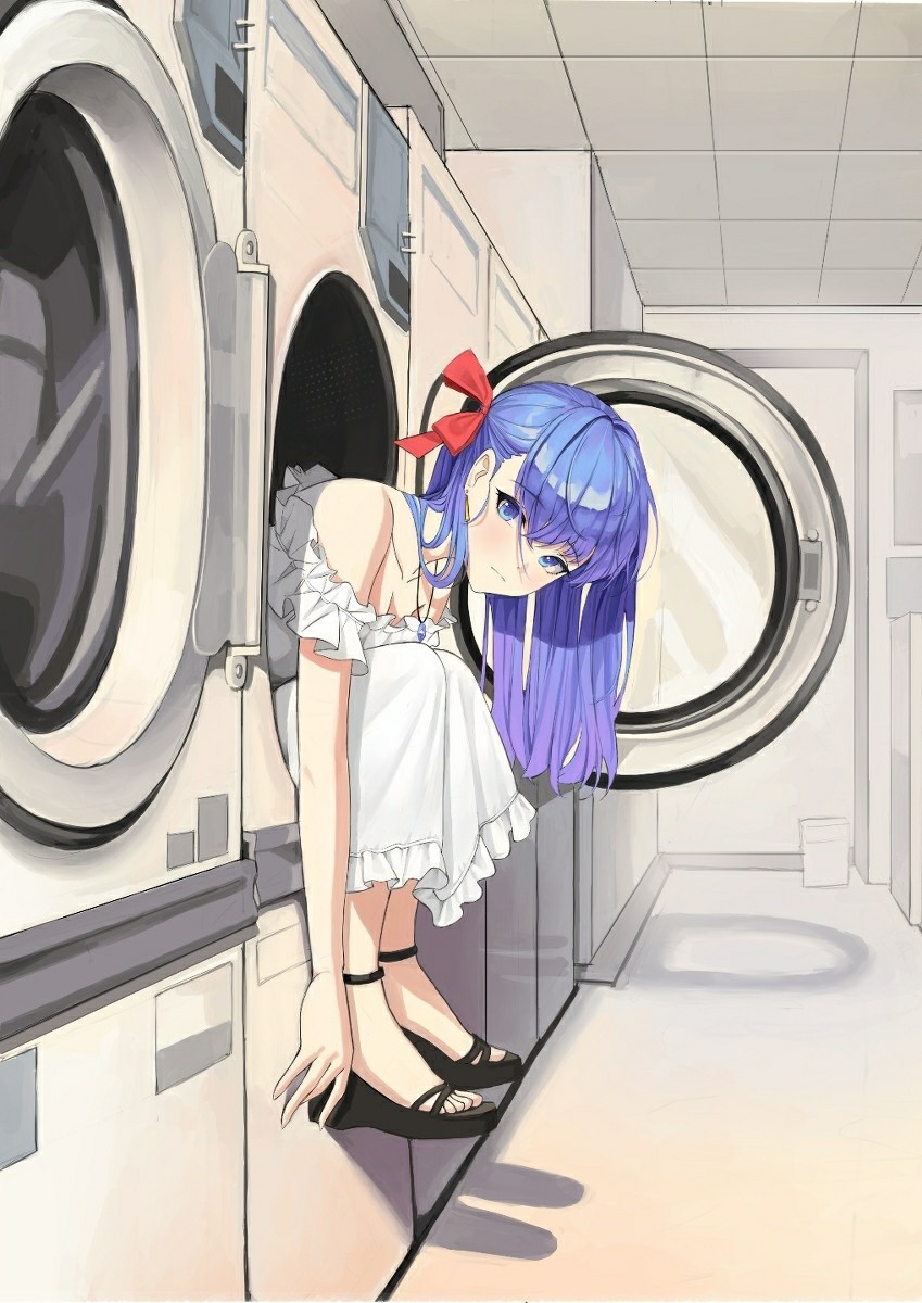 P站美图推荐——自助洗衣房特辑-14