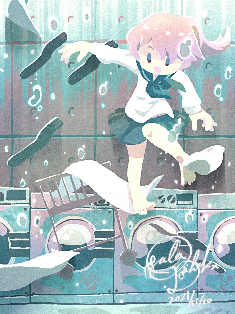 P站美图推荐——自助洗衣房特辑-21