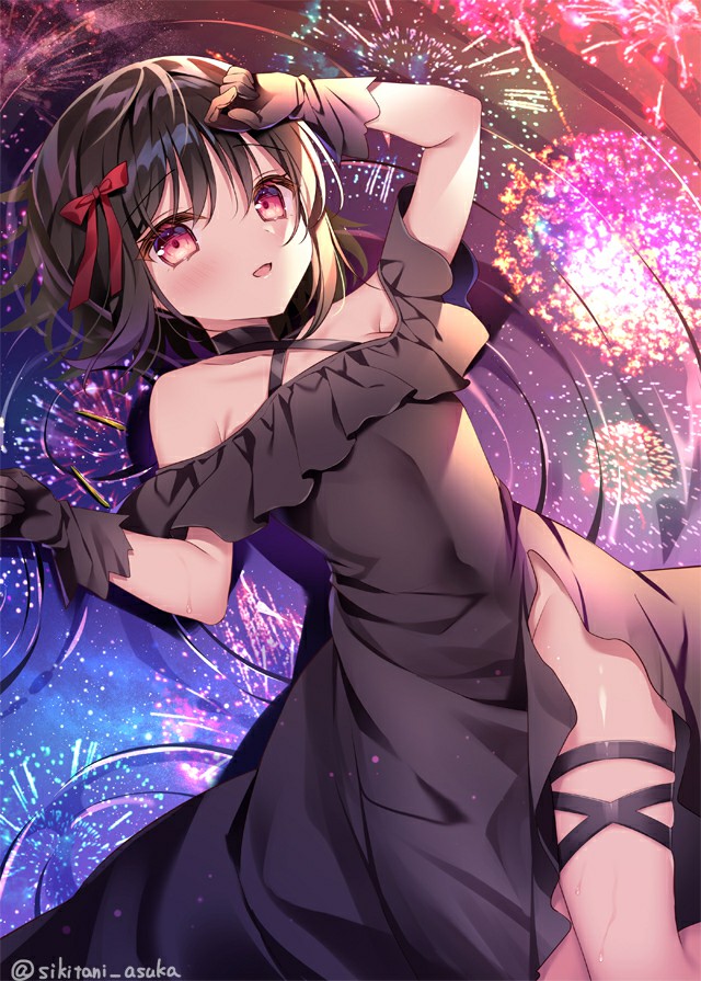 P站美图推荐——露肩连衣裙特辑-15