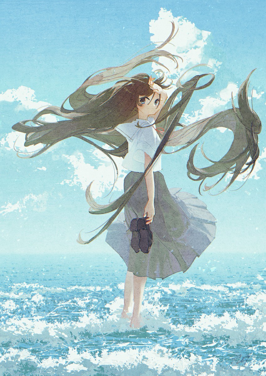 【动漫美图】P站美图推荐 - 足尖浸水特辑-14