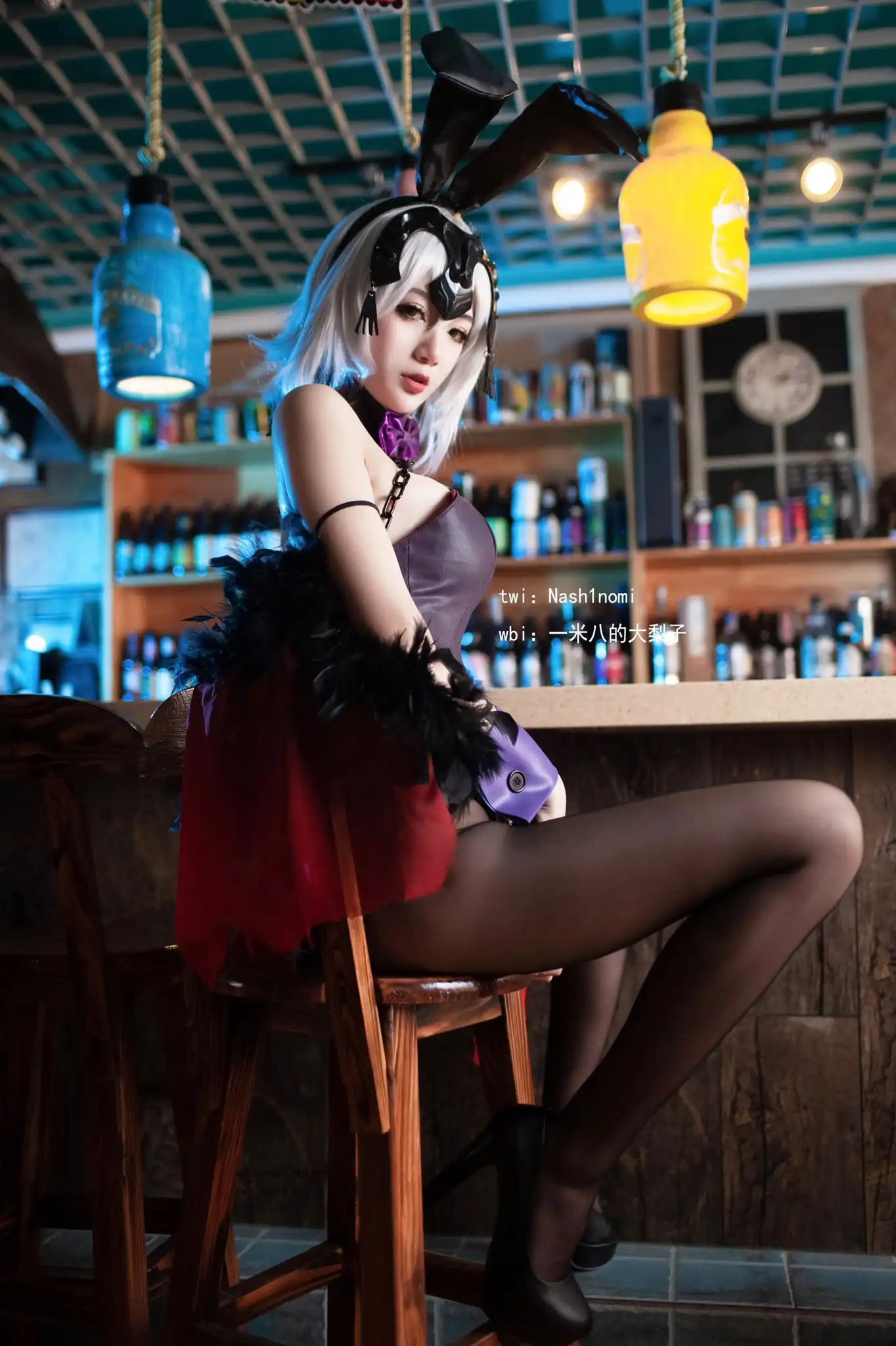 【cosplay】一米八的大梨子 - 黑贞德·兔女郎[11P-3.4MB]