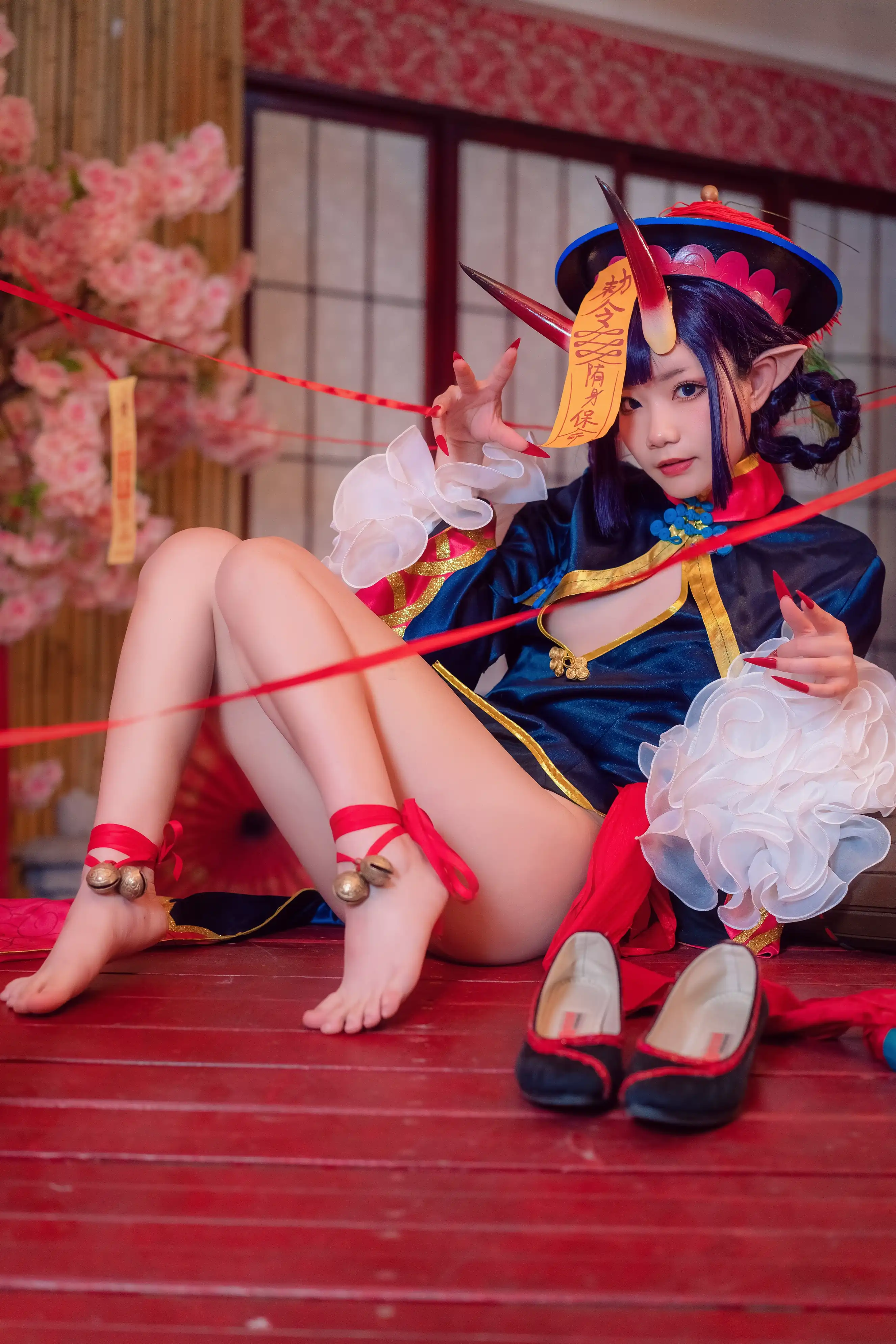 【cosplay】王胖胖u -  fate酒吞僵尸童子 [15P-443MB]