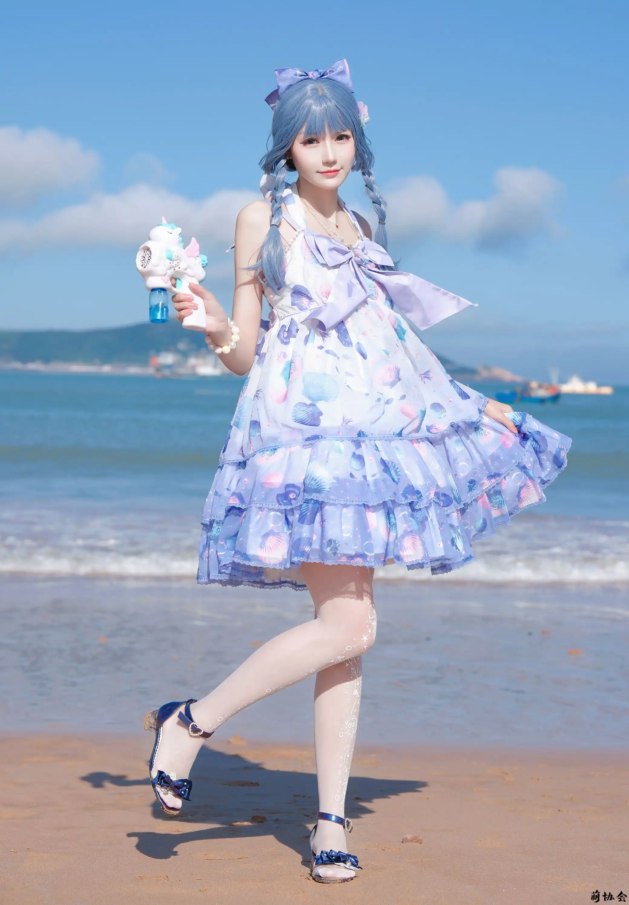 【美女写真】彩芸_Nebula - 渐变贝壳白紫 [15P-72MB]