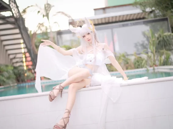 【cosplay】花柒Hana – 白金cos泳装 [18P-42MB]