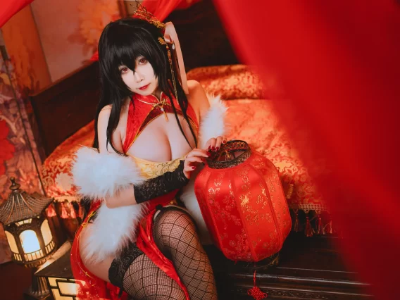 【cosplay】贞子蜜桃 –  大凤旗袍 [10P-232MB]