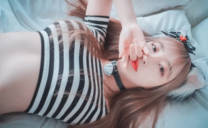 【美女写真】Hanari(하나리) – [DJAWA] Catgirl in Stripes [91P-814MB]