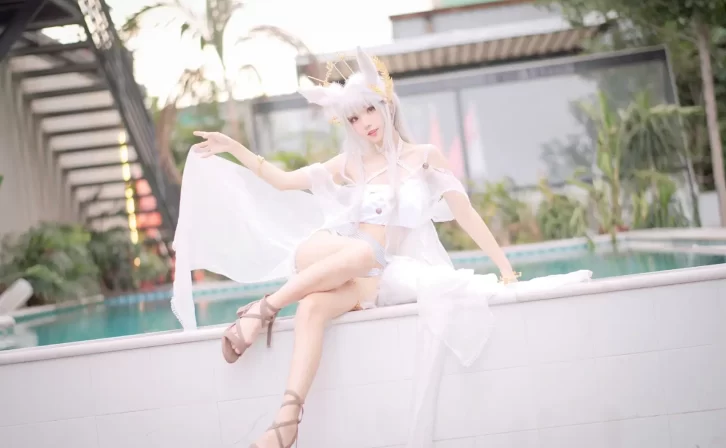【cosplay】花柒Hana – 白金cos泳装 [18P-42MB]