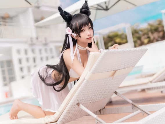 【cosplay】蠢沫沫 –  爱宕-犬泳装 [37P-506MB]