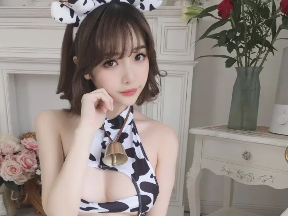【cosplay】雯妹不讲道理 –  奶牛 [41P-121MB]