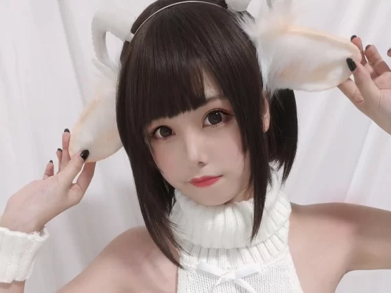 【美女写真】蜜汁猫裘 – 白丝毛衣[40P3V-153MB]