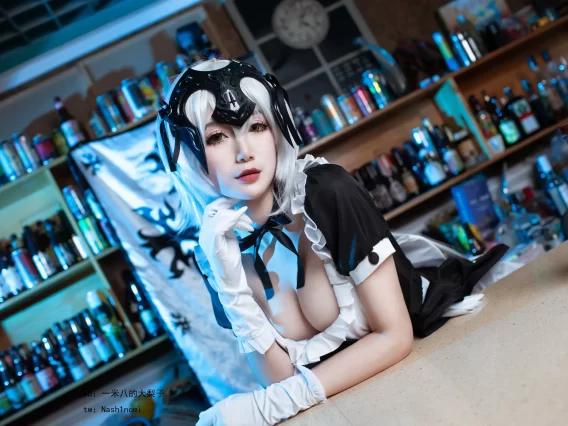 【cosplay】一米八的大梨子 – 黑贞GK手办女仆[29P-327MB]