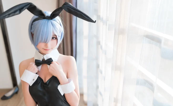 【cosplay】木绵绵OwO  – 蕾姆兔女郎 [60P-46MB]