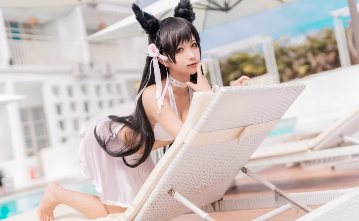 【cosplay】蠢沫沫 –  爱宕-犬泳装 [37P-506MB]