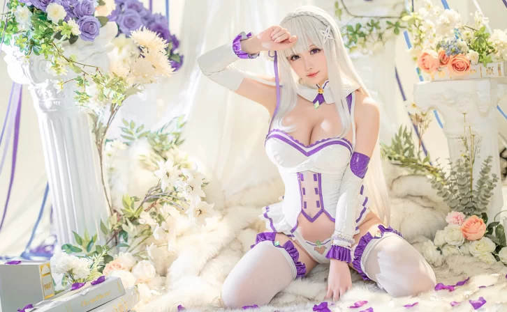 【cosplay】星之迟迟 –  爱蜜莉雅 [97P2V-1.73GB]