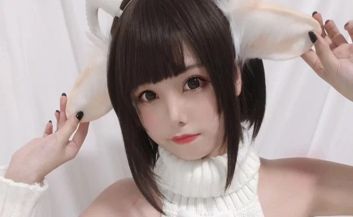 【美女写真】蜜汁猫裘 – 白丝毛衣[40P3V-153MB]