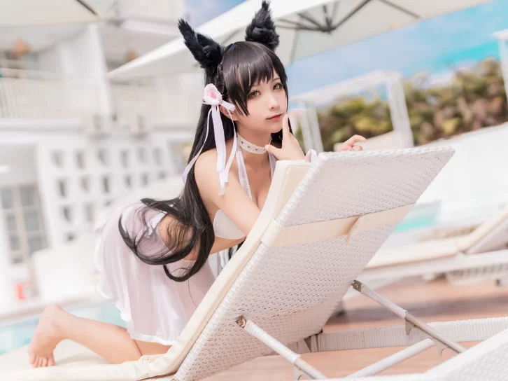 【cosplay】蠢沫沫 –  爱宕-犬泳装 [37P-506MB]