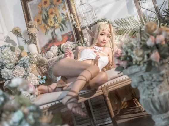 【cosplay】蠢沫沫 –  白精灵三件套[147P-1.7GB]