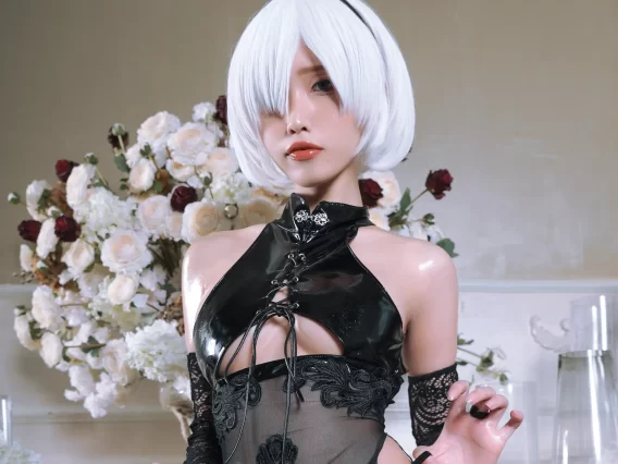 【cosplay】eliza喵喵 – 2B旗袍 [14P-65MB]