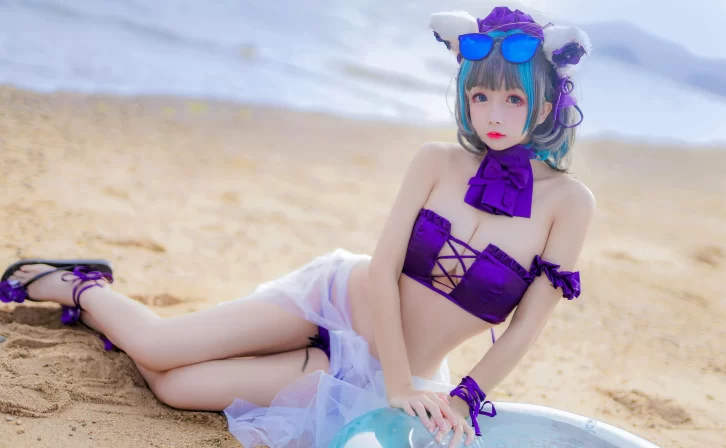 【cosplay】日奈娇 – 柴郡泳装[41P-599MB]