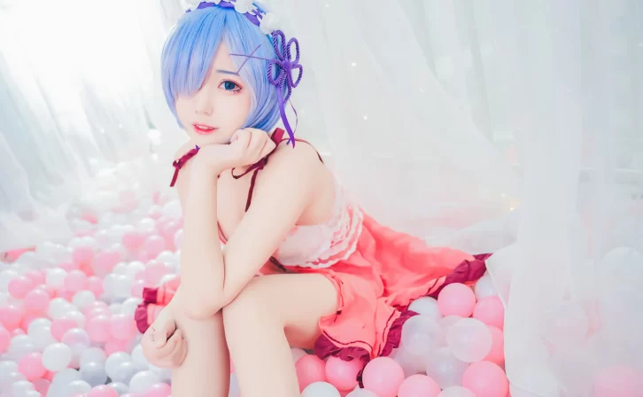 【美女写真/cosplay】猫君君_MaoJun – 粉嫩嫩的雷姆 [40P]