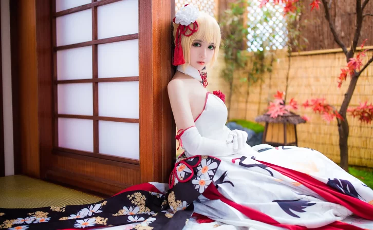 【cosplay】鳗鱼菲儿 – King of Knight 和风礼服 [18P-213MB]