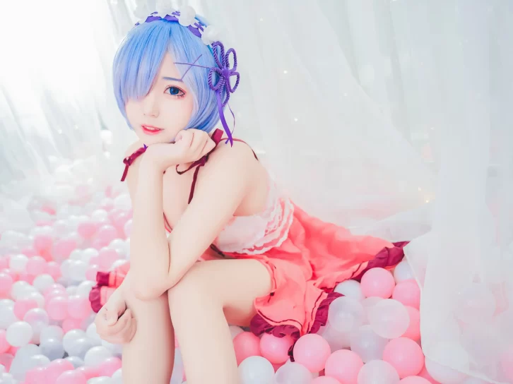 【美女写真/cosplay】猫君君_MaoJun – 粉嫩嫩的雷姆 [40P]