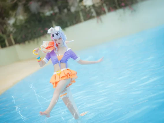 【cosplay】戚顾儿 – 王者荣耀 公孙离蜜桔之夏[19P-93MB]