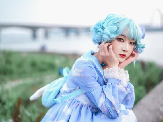 【cosplay】阿包也是兔娘 – lolita蓝裙[9P-144MB]