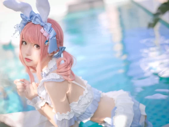 【cosplay】花柒Hana – 夏日甜芯泳装 [37P-87MB]