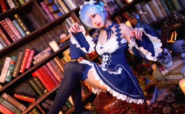 【cosplay】猫君君_MaoJun – 雷姆小恶魔[23P2V-344MB]