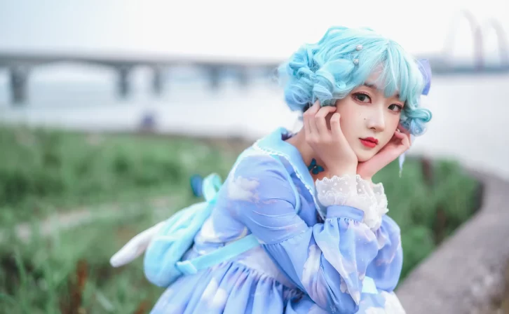 【cosplay】阿包也是兔娘 – lolita蓝裙[9P-144MB]