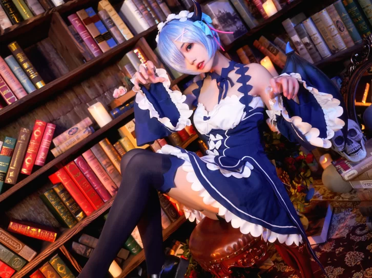 【cosplay】猫君君_MaoJun – 雷姆小恶魔[23P2V-344MB]