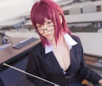 【cosplay】青青子Js – fate 斯卡哈 教师 [9P-15M]