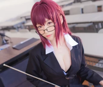 【cosplay】青青子Js – fate 斯卡哈 教师 [9P-15M]