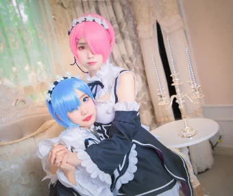 【cosplay】小野妹子W – Ram Rem（拉姆，雷姆）[24P-105MB]