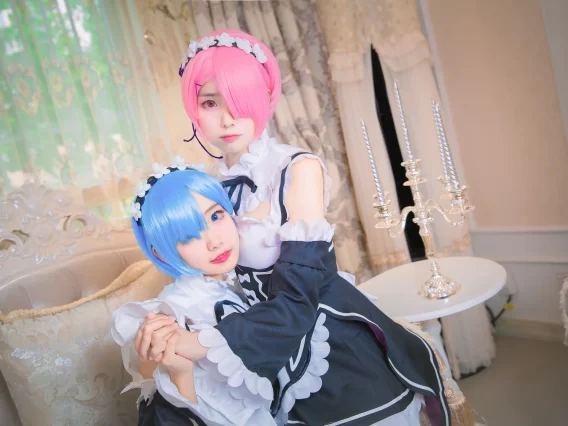 【cosplay】小野妹子W – Ram Rem（拉姆，雷姆）[24P-105MB]