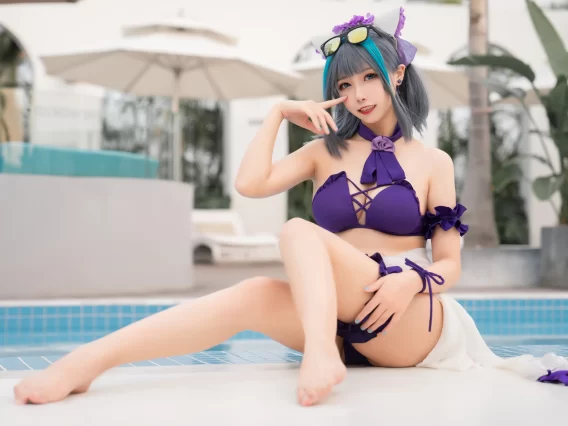 【cosplay】Momoko葵葵 – 柴郡水着[40P1V-313MB]