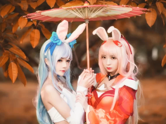 【cosplay】桜桃喵&疯喵ss – 双人公孙离 [16P-334MB]