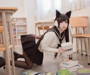 【cosplay】白神泱 – JK兽耳 [10P-6MB]