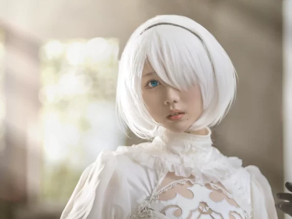 【cosplay】镜酱 – 2B白色婚纱 [13P-168MB]