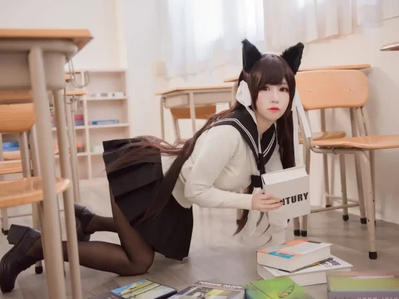 【cosplay】白神泱 – JK兽耳 [10P-6MB]