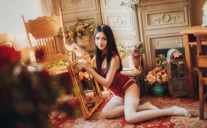 【美女写真】源纱希喵喵喵 – 红色内衣 晨风 [12P-208MB]