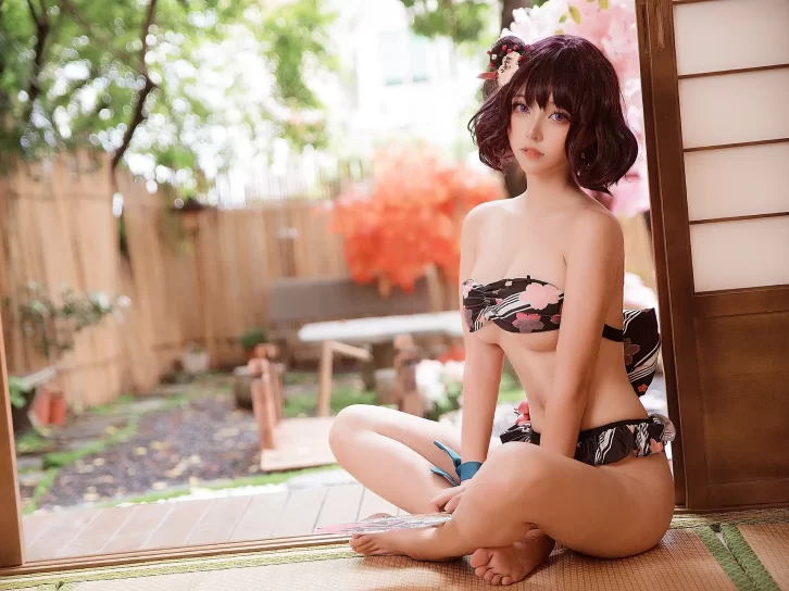 【cosplay】菌烨tako – 葛飾北斎水着 [9P-65M]