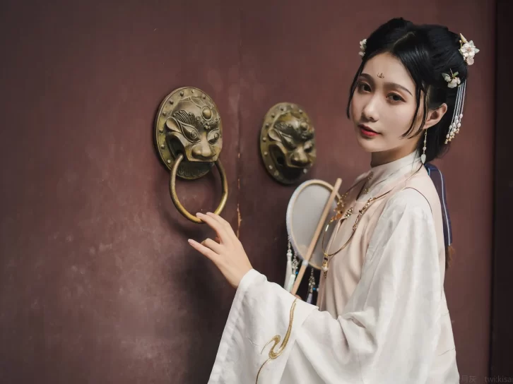 【美女写真】如月灰 – 汉服 大慈寺外景 [9P-44MB]