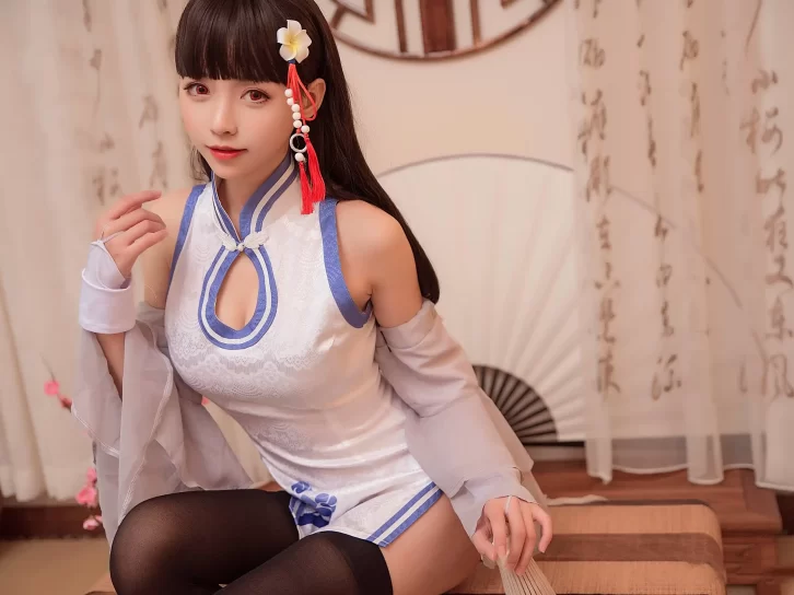 【cosplay】大大卷卷小卷 -黑丝旗袍 [8P-125MB]