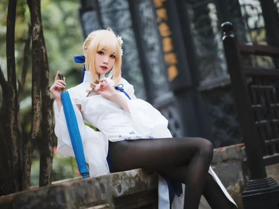 【cosplay】焖焖碳 – saber旗袍 [28P-192MB]
