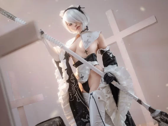 【cosplay】七七娜娜子 – 2B女仆 [12P-97MB]