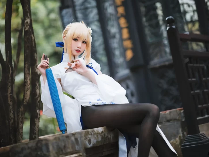 【cosplay】焖焖碳 – saber旗袍 [28P-192MB]