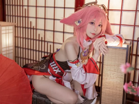 【cosplay】樱岛嗷 – 八重神子 [20P-273MB]