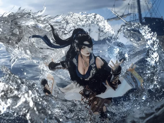 【cosplay】流一_喵喵喵喵喵喵 – 雾海龙王 崔三娘 [14P-81MB]